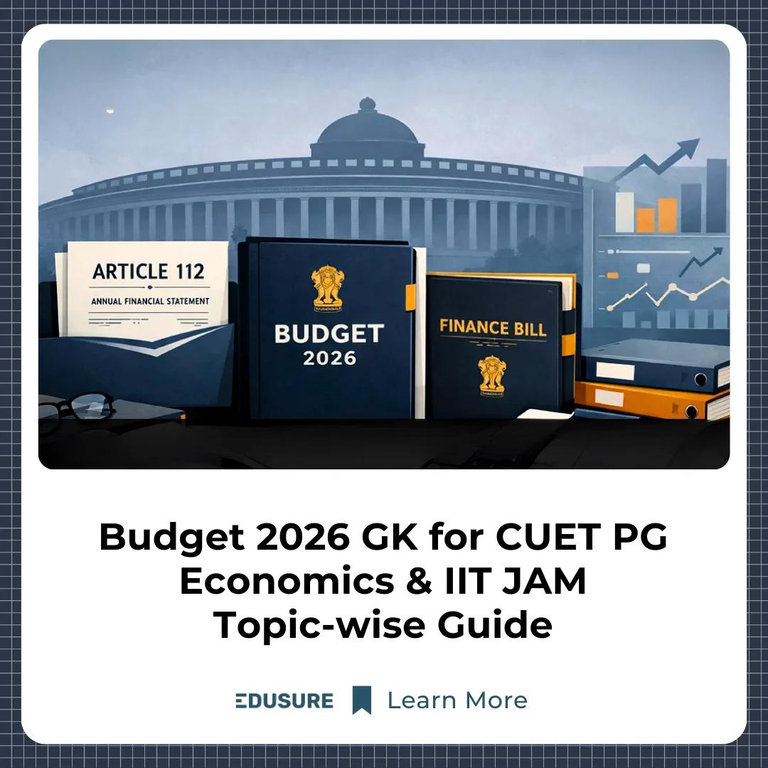 Budget 2026 GK for CUET PG Economics &amp; IIT JAM