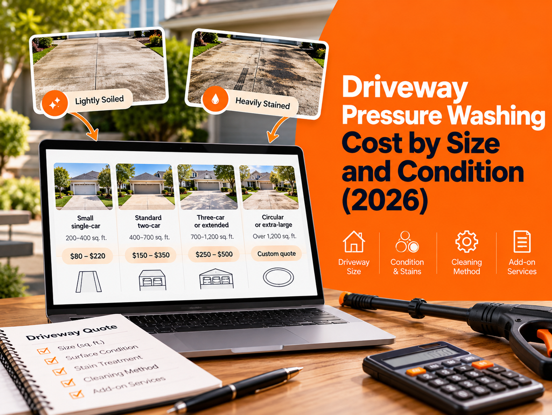 Driveway Pressure Washing Cost by Size and Condition (2026)