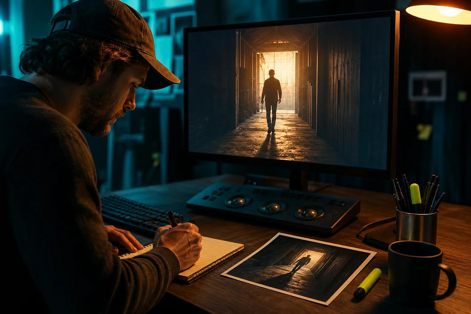 writing an AI video extension prompt for a continuous scene