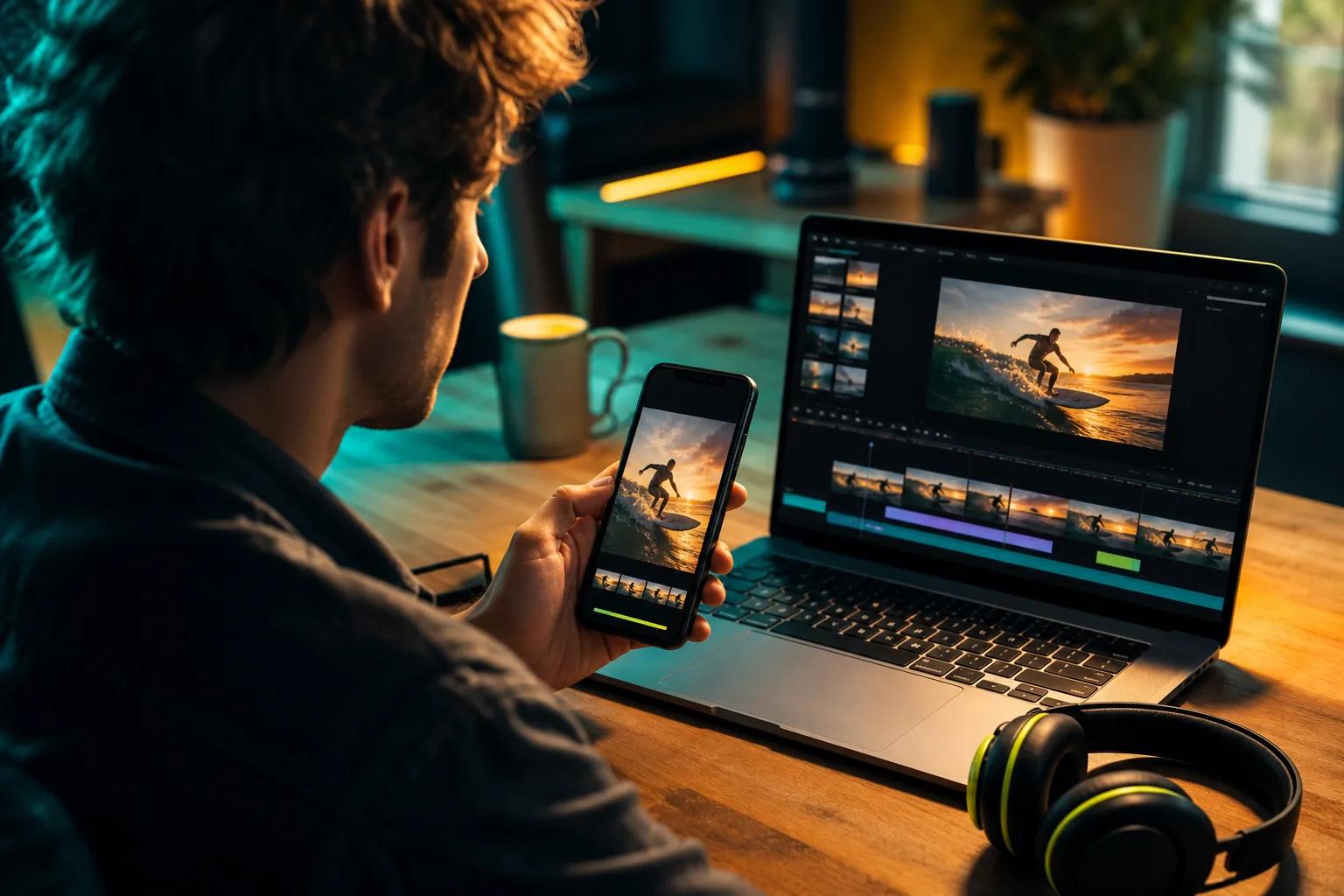 Reviewing and exporting a polished photo-to-video clip for social media.