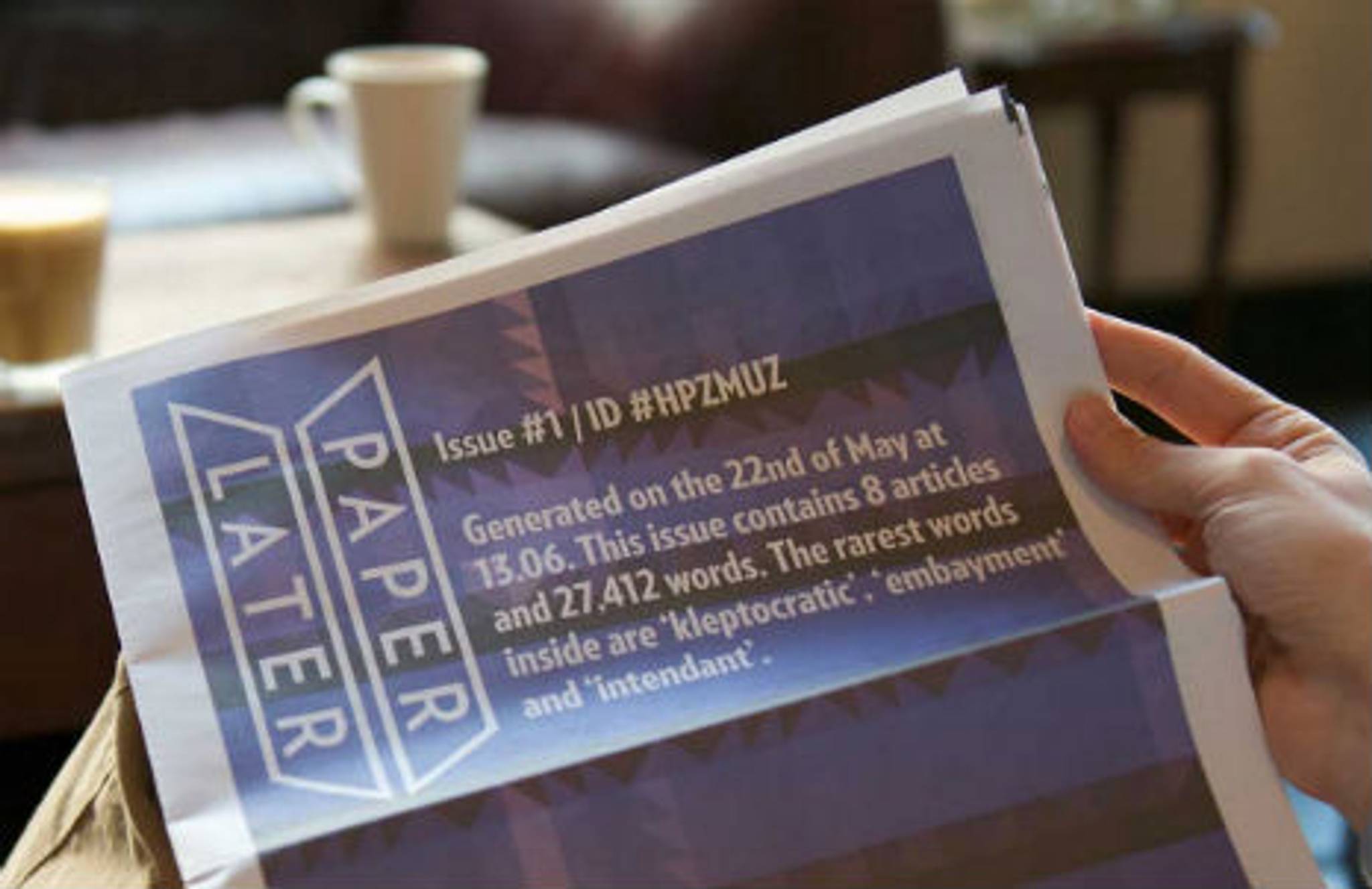 PaperLater: a personalised paper to read at your leisure