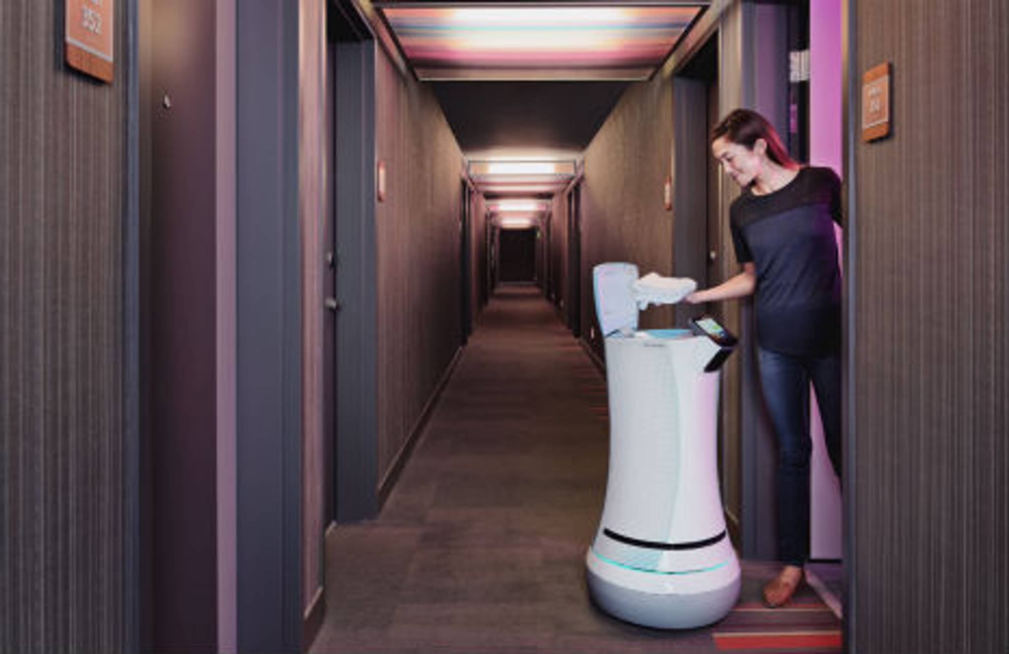 Get room service delivered by a robot