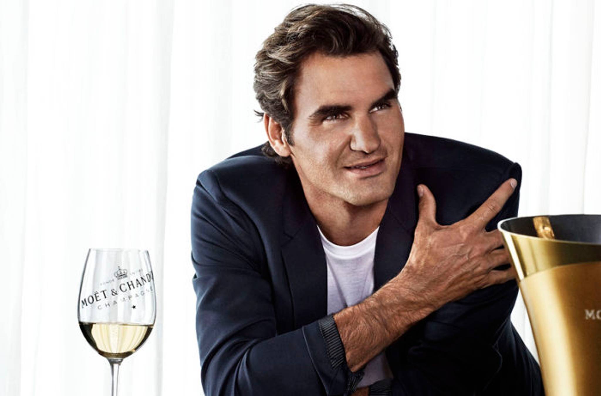 Moet signals its quality with Federer champers collab