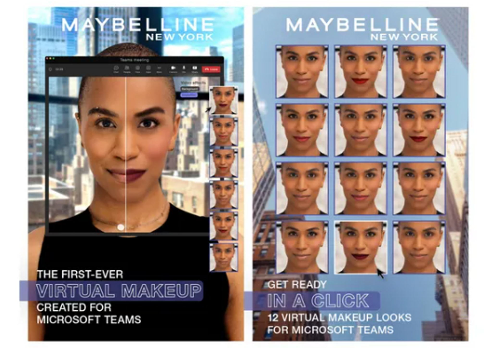 Maybelline launches AI makeup filter for Microsoft Teams