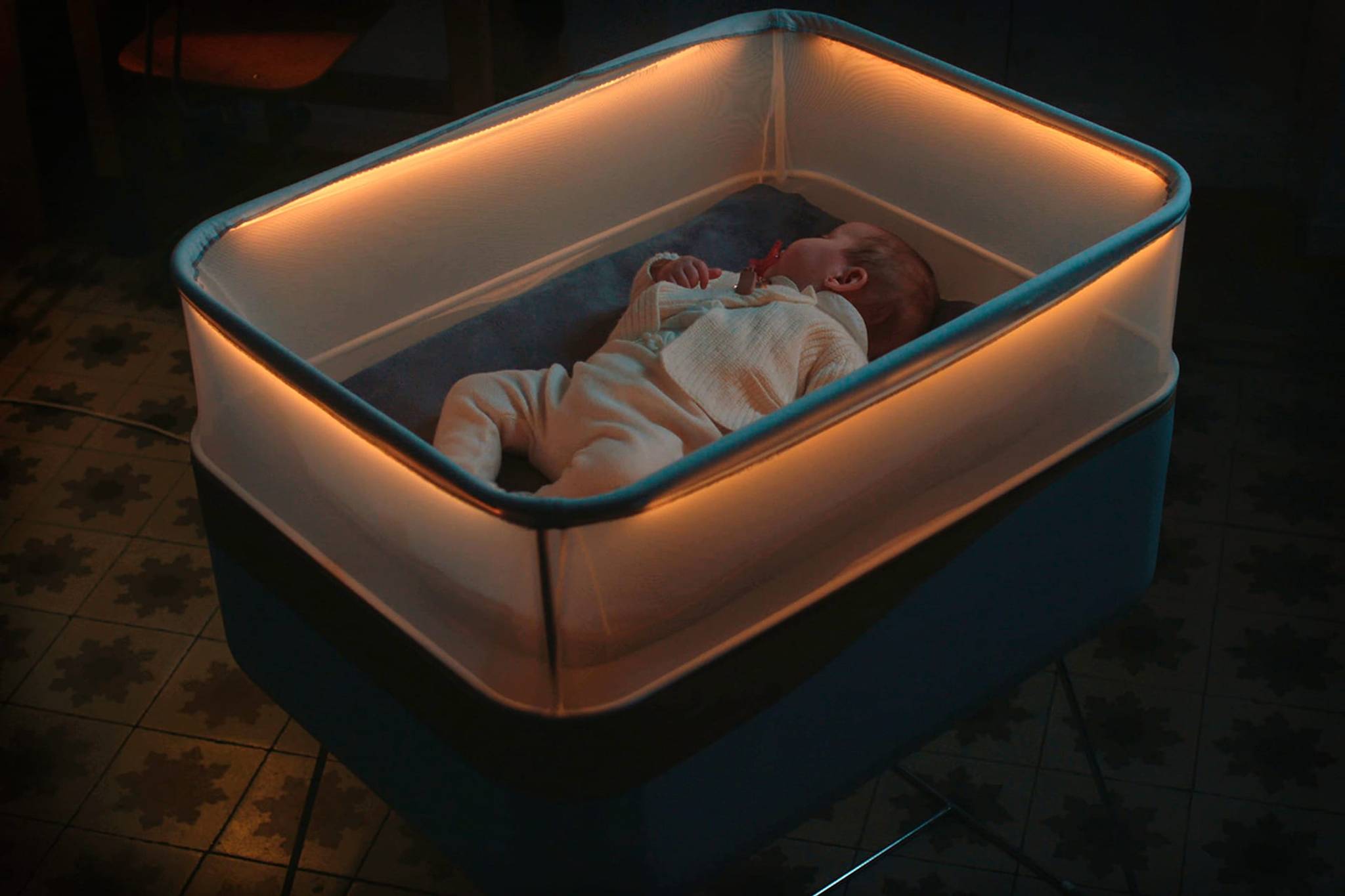 Ford’s smart crib mimics a carseat to help babies sleep