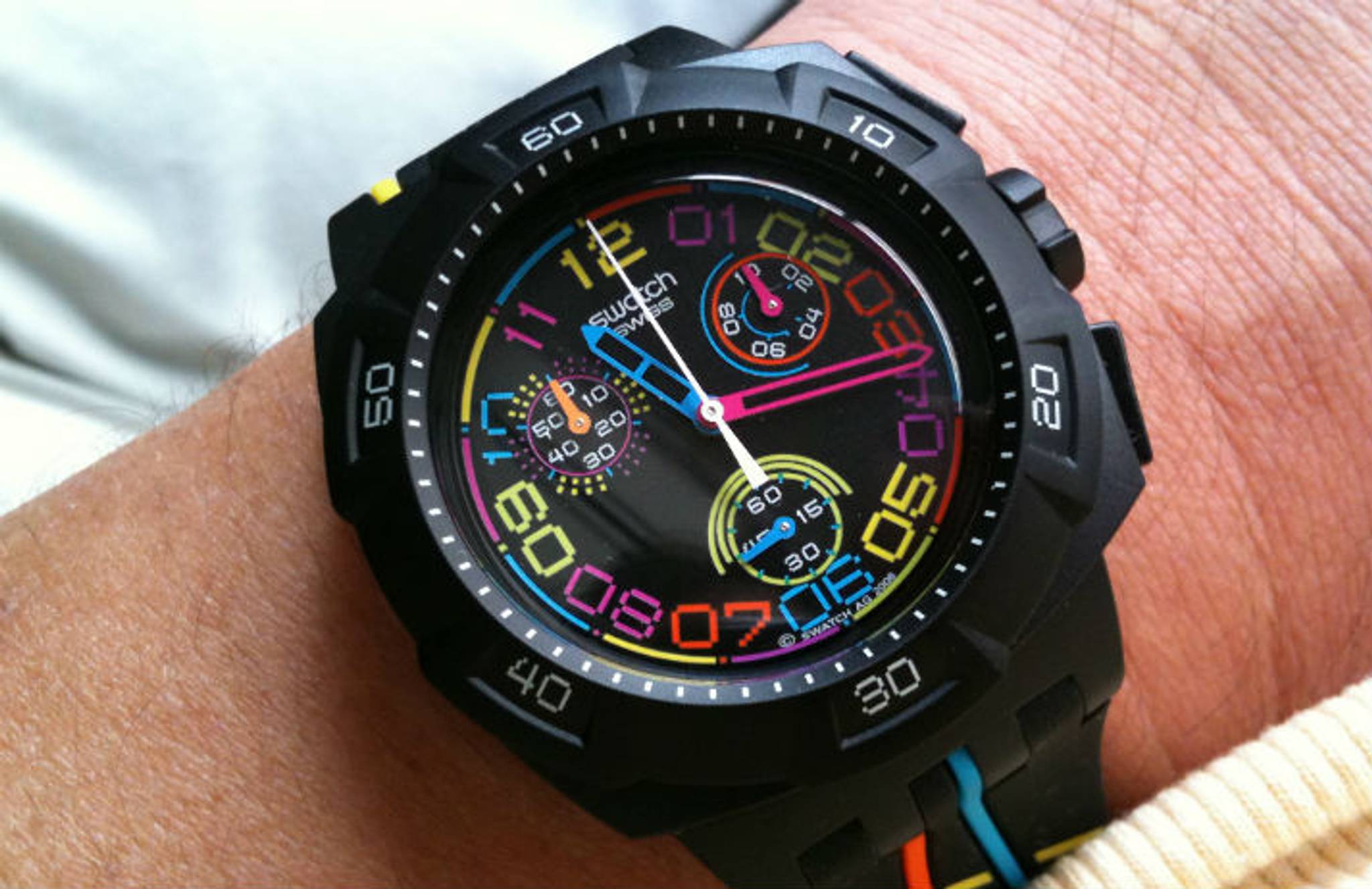 A smartwatch from Swatch