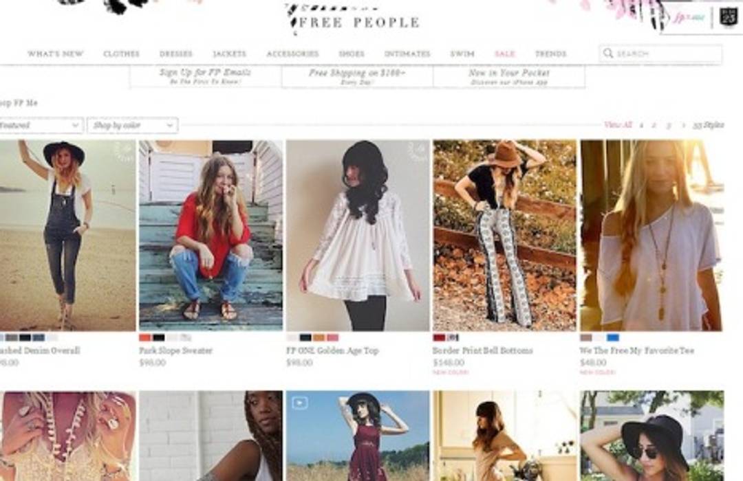 Free People customers as models