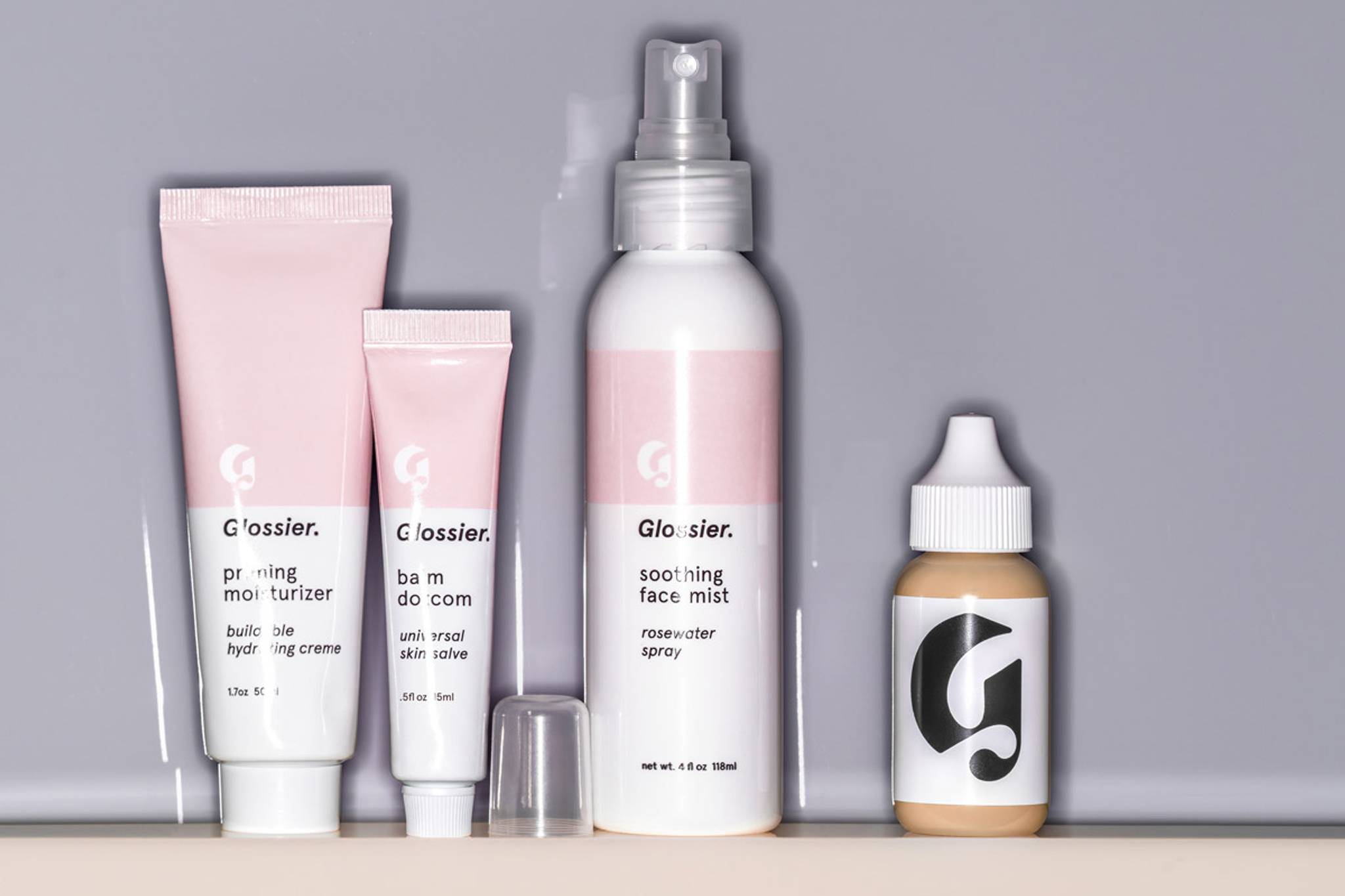 Glossier beauty products for blog fans