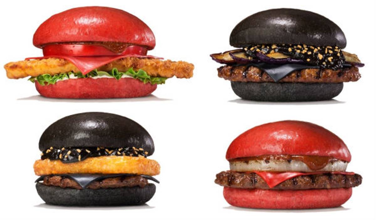 Burger King Japan's red and black burgers