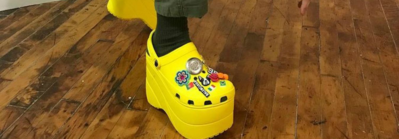 Yellow 2025 balenciaga crocs