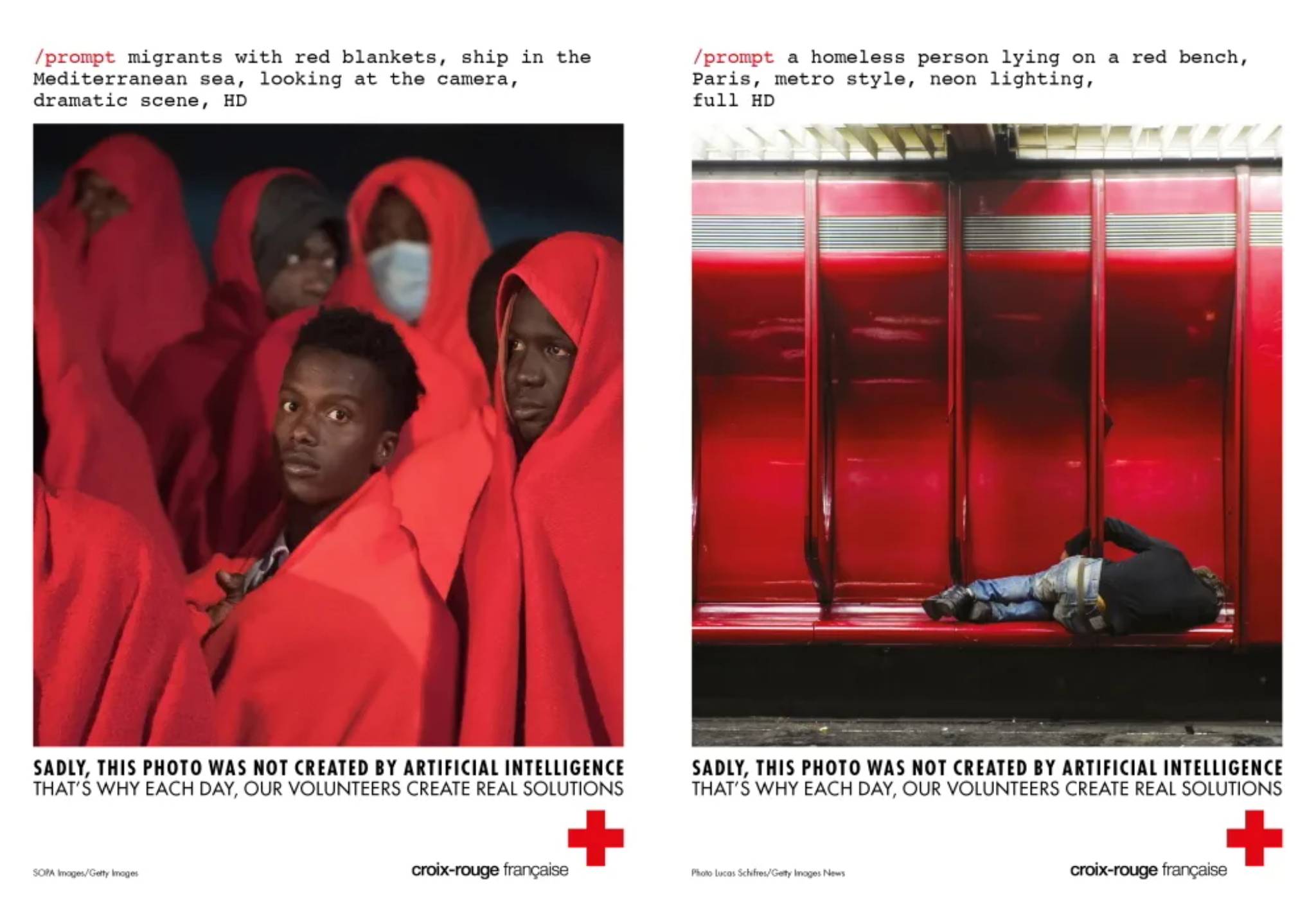 Red Cross campaign subverts generative AI debate