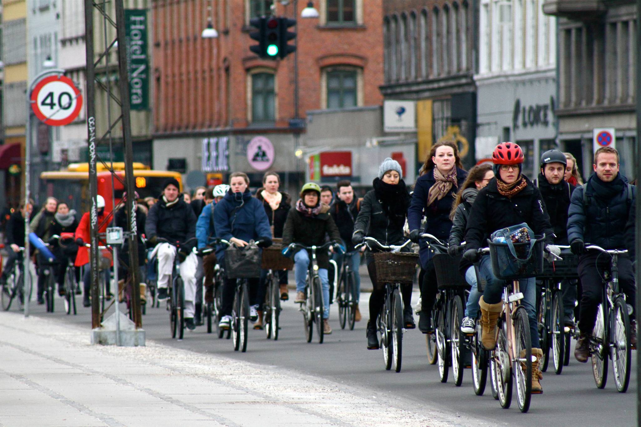 Copenhagen’s cyclists ‘surf the green wave’