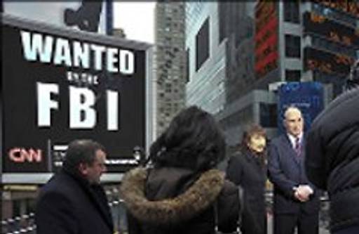 Wanted by the FBI in Times Square