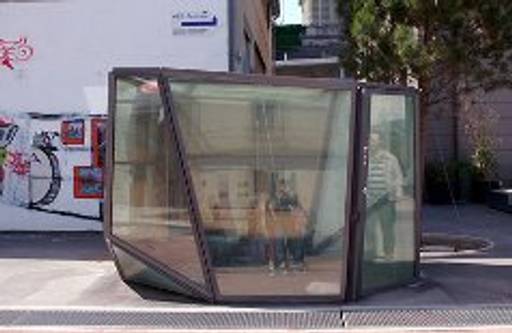 Transparent Public Toilet