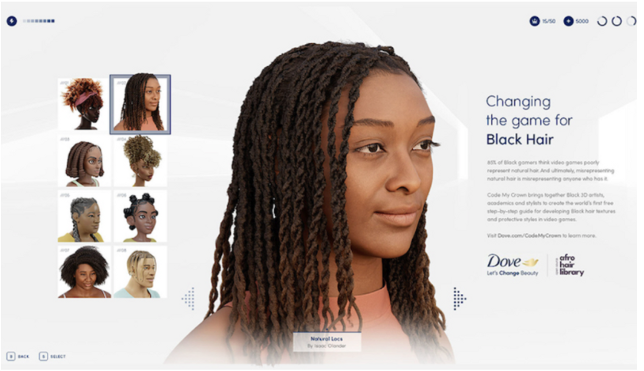 Dove guide pushes for Black hair representation in games