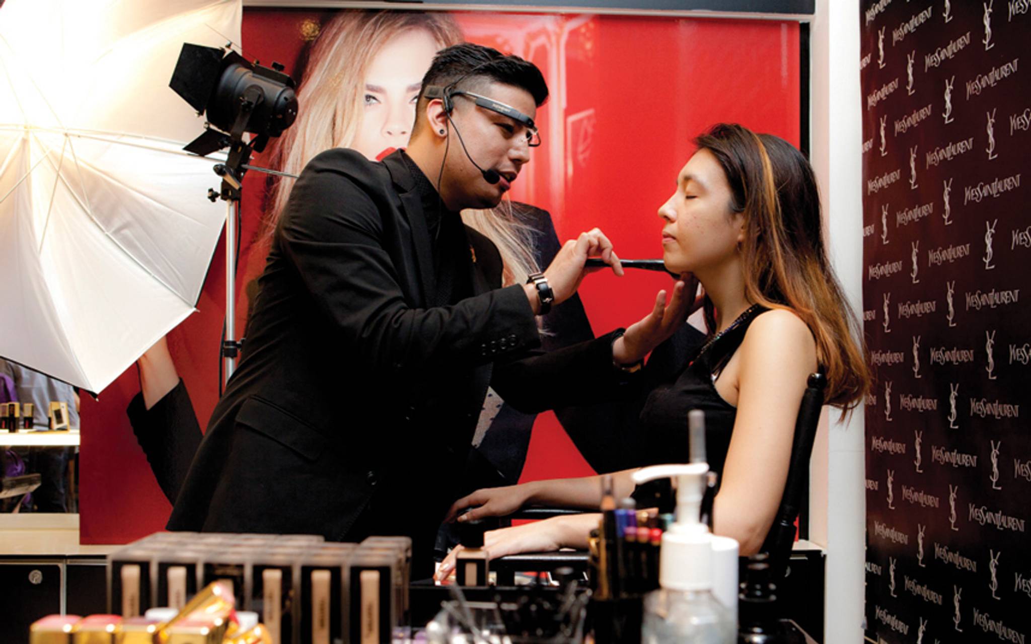 Google Glass makeup tutorials from YSL