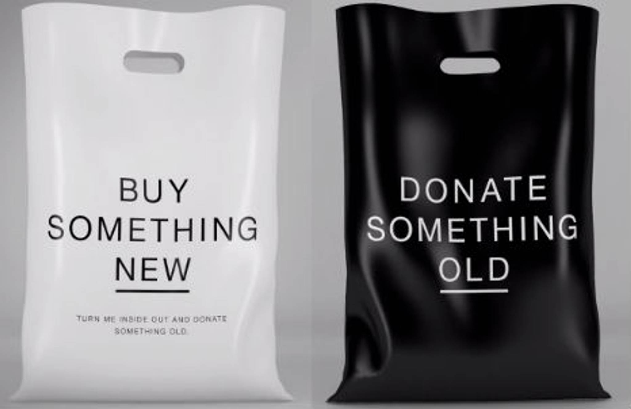 Send clothes to charity in a shopping bag