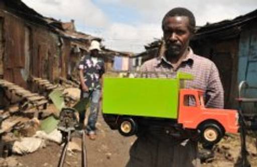 Toys in an African slum