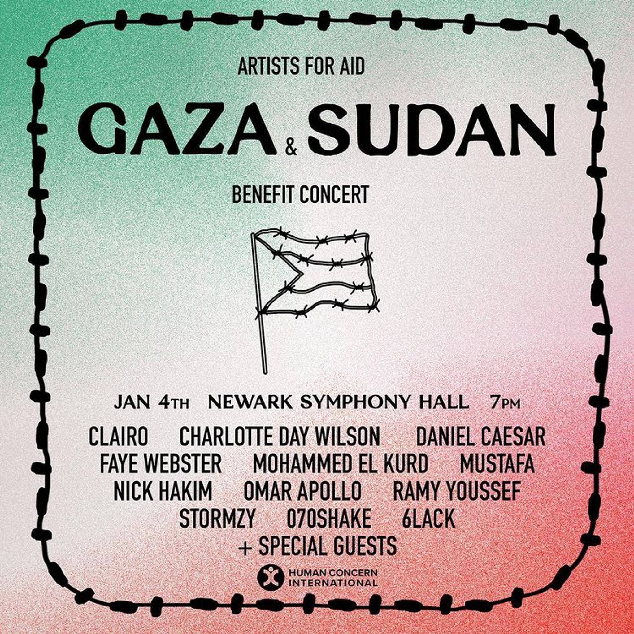 Benefit concert amplifies aid to Sudan and Gaza
