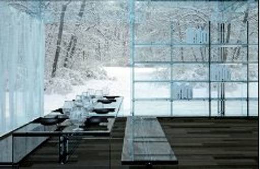 Crystal clear glass house