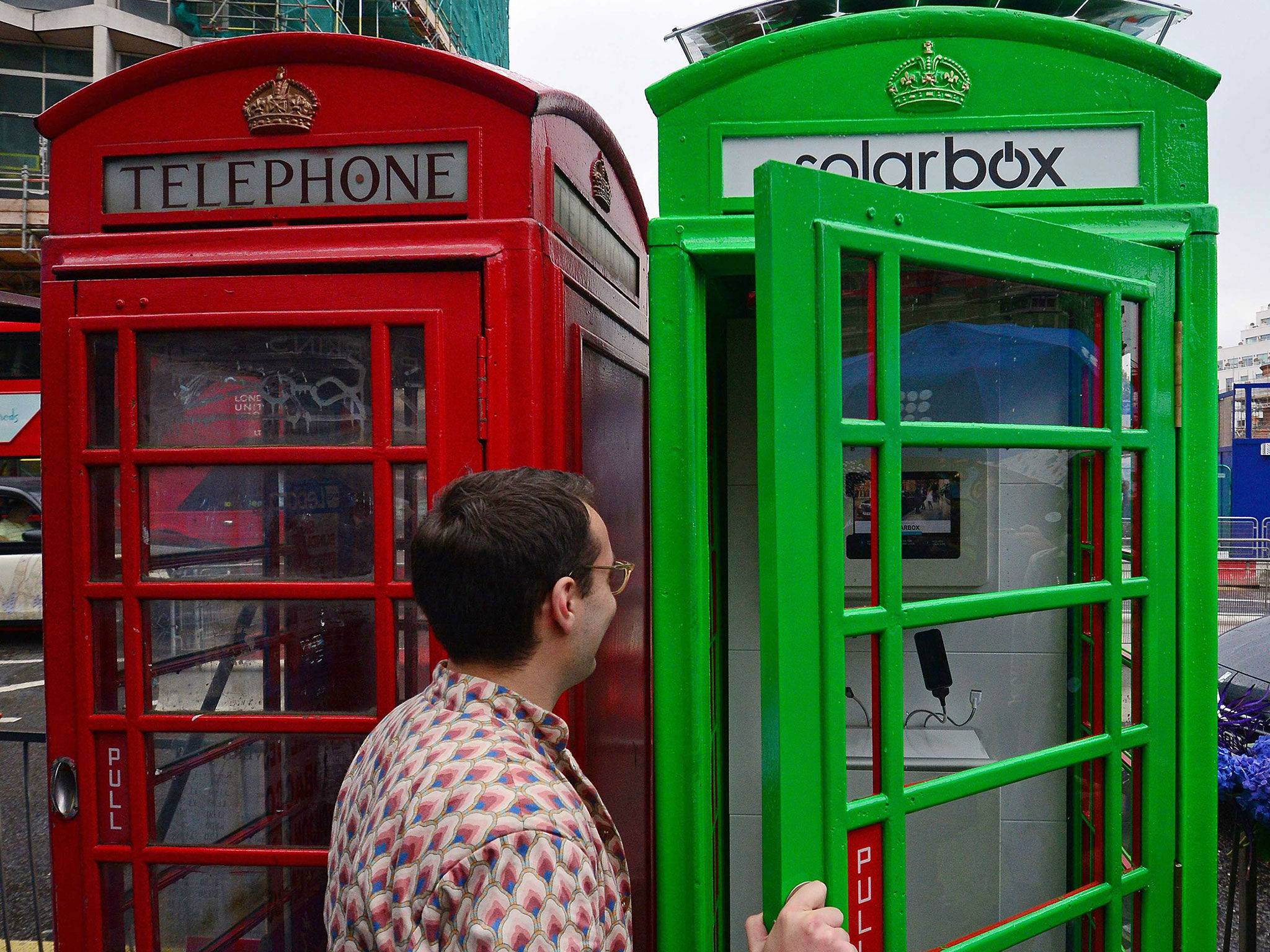 Solarbox: turning phone boxes from red to green