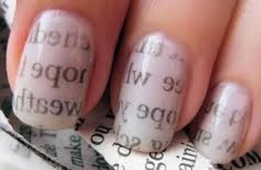 Newsprint nail polish