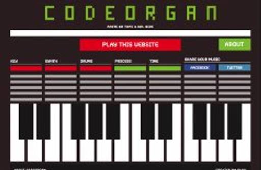 Any website makes music using the Code Organ