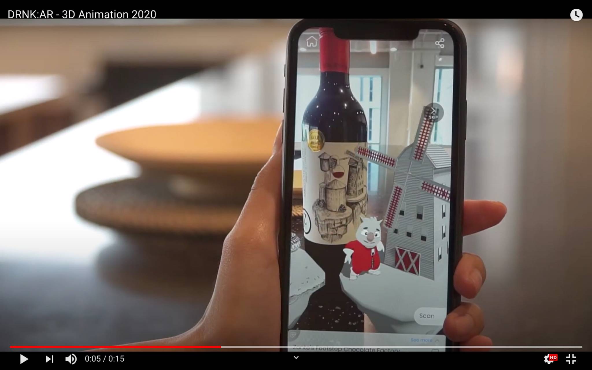 AR labels turn wine brand into interactive character