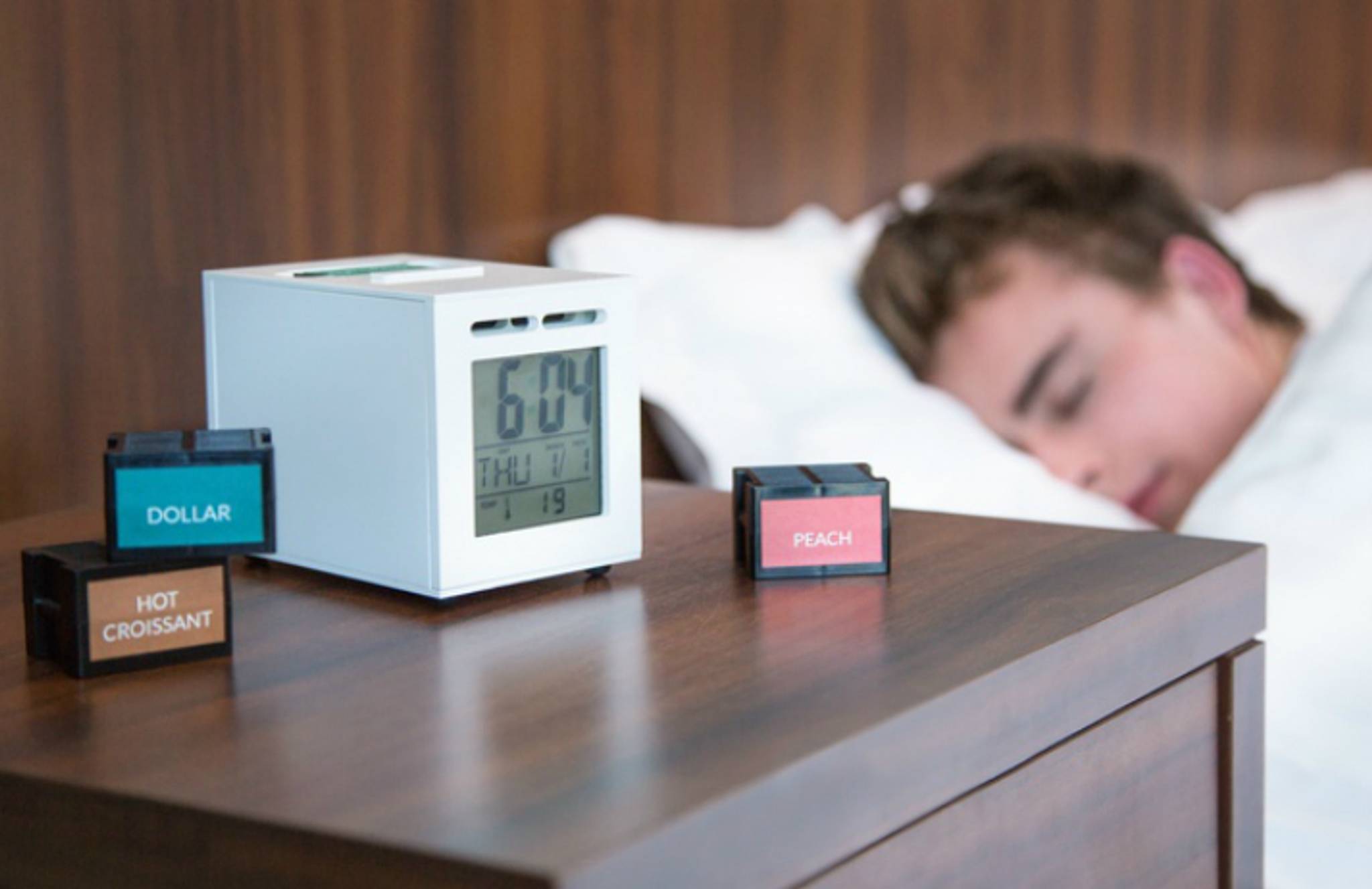 This alarm clock wakes you with smells