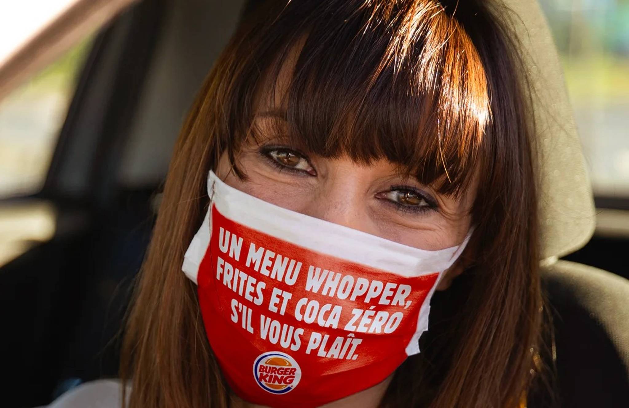 Burger King prints orders on masks to lighten the mood
