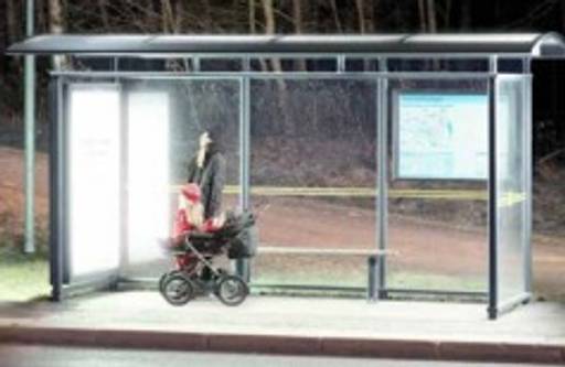 Phototherapy at Swedish bus stops