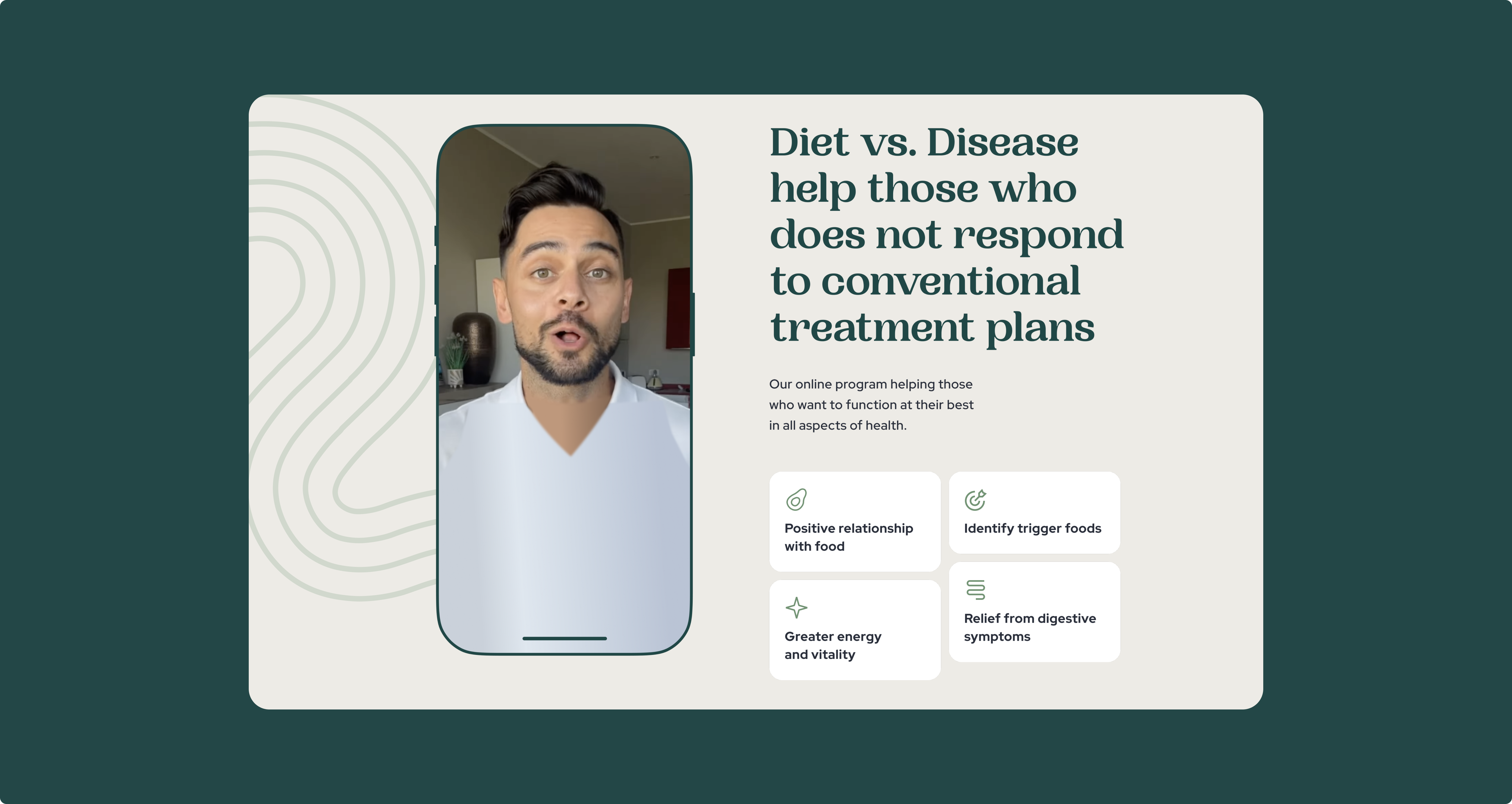 The rebuilt Diet vs Disease homepage shown on a laptop