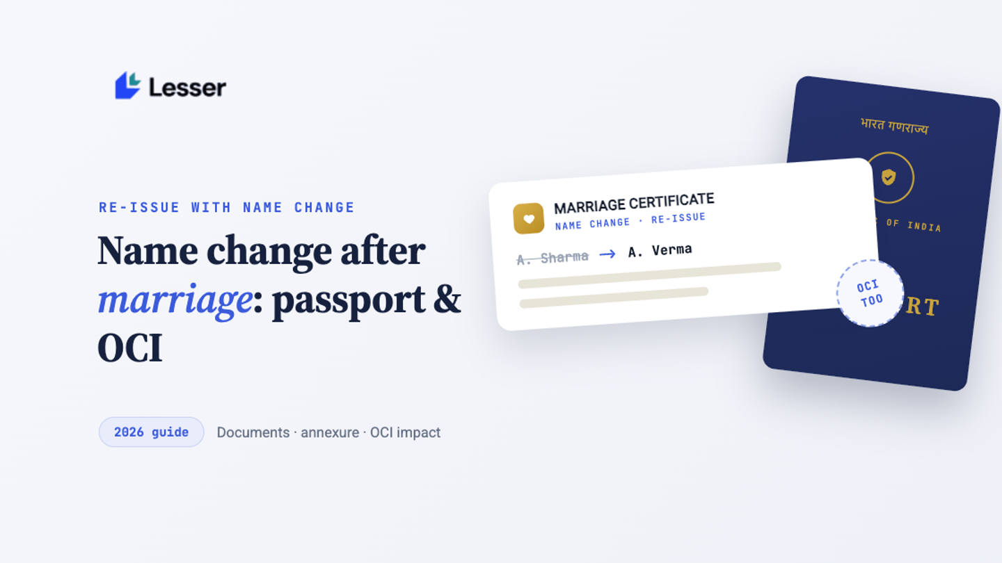Name Change After Marriage on an Indian Passport from the USA: 2026 Guide
