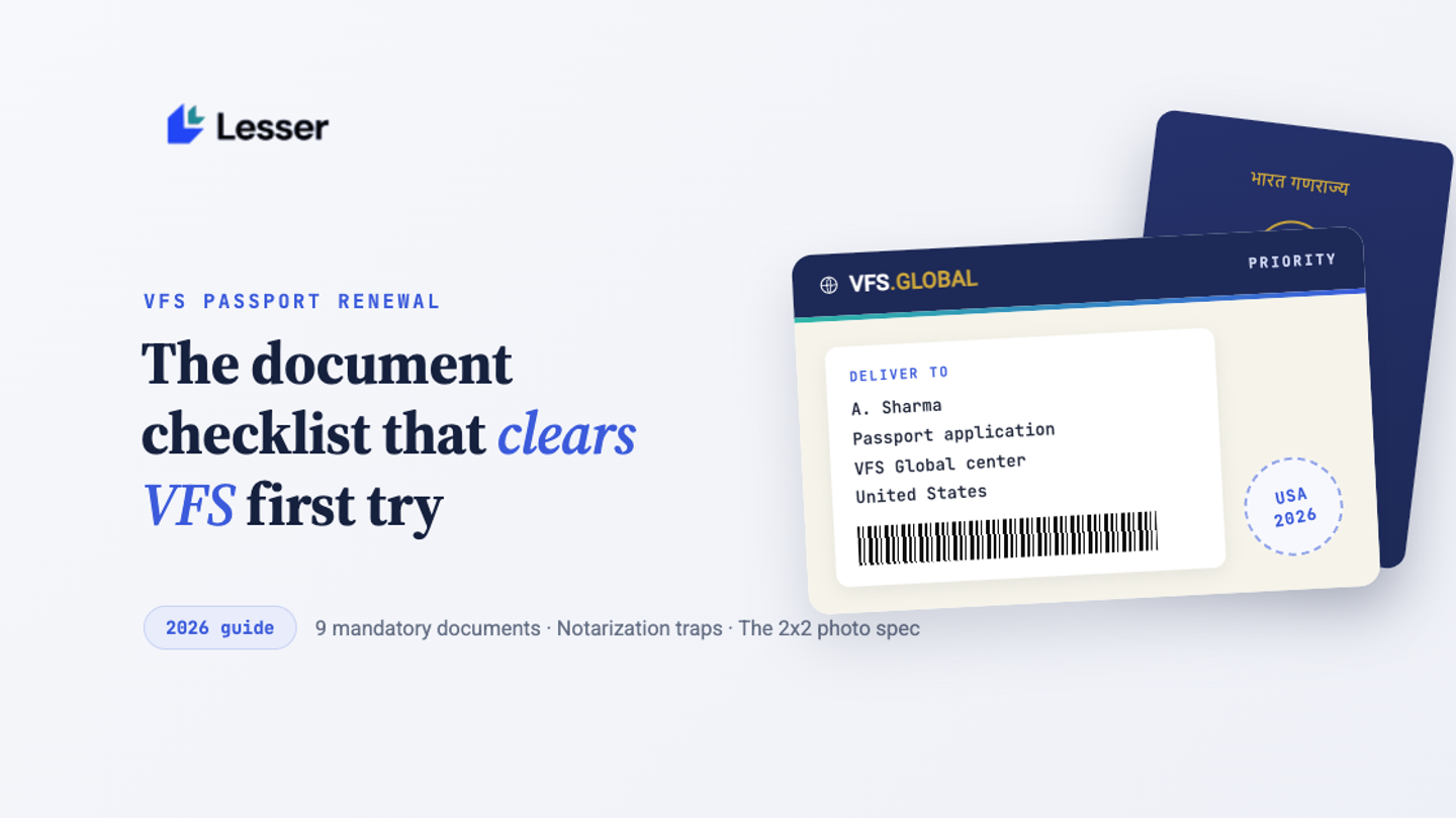 Indian passport renewal from the US: the complete document checklist
