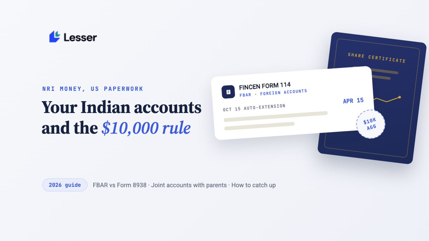 FBAR and Form 8938 for Indian accounts: who must file and what counts