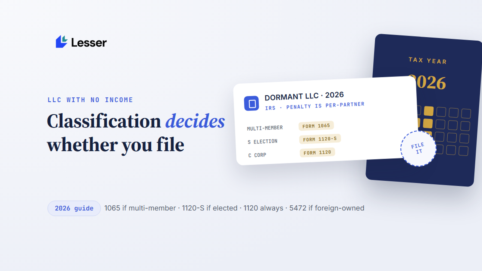 does llc with no income have file
