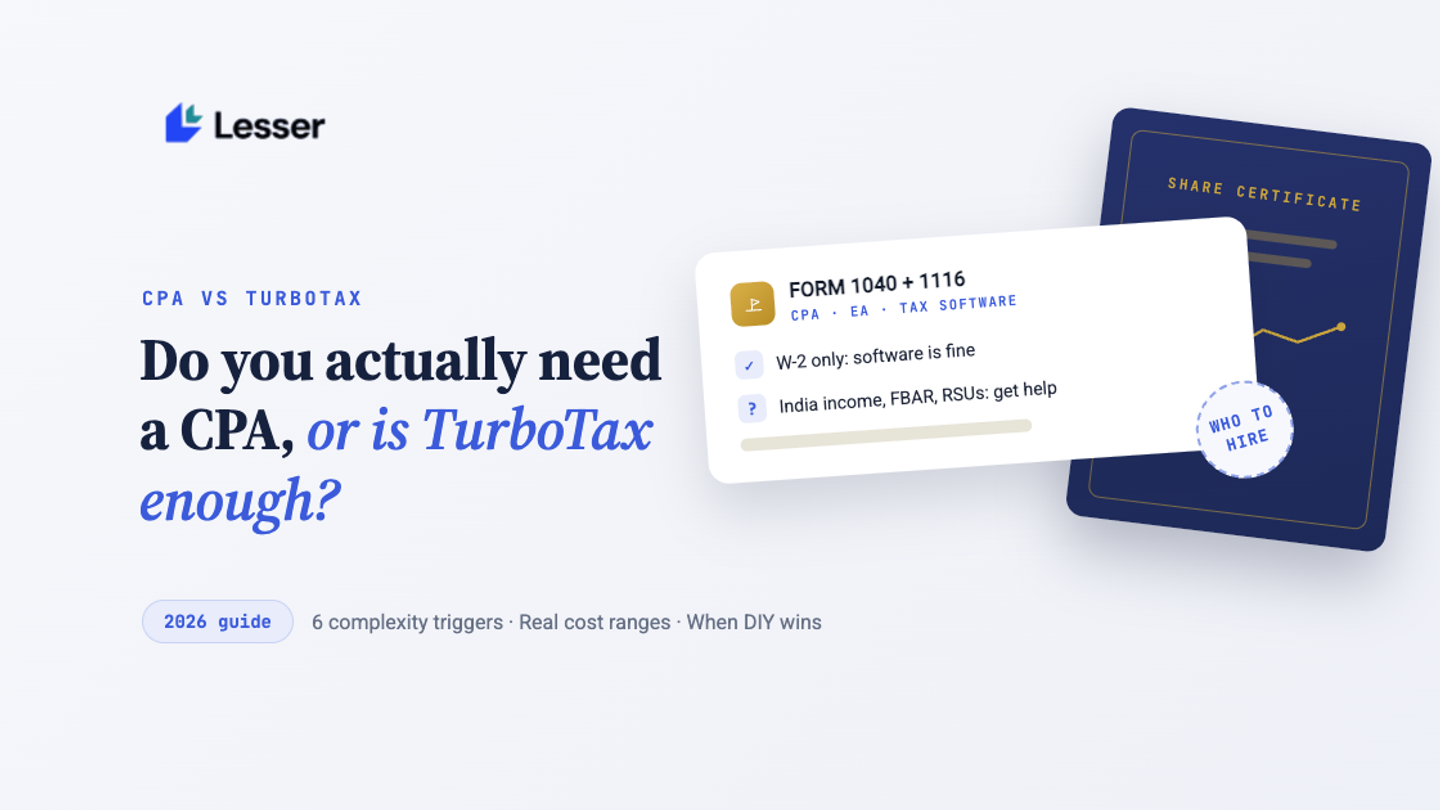 Do NRIs need a CPA? CPA vs TurboTax vs doing it yourself