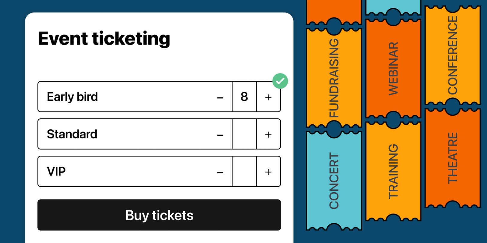How to sell event tickets on your website - Checkout Page