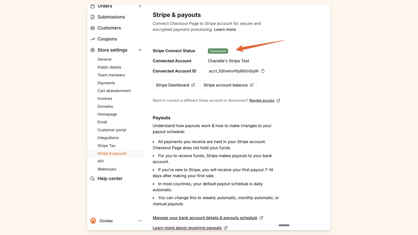 Disconnect from Stripe