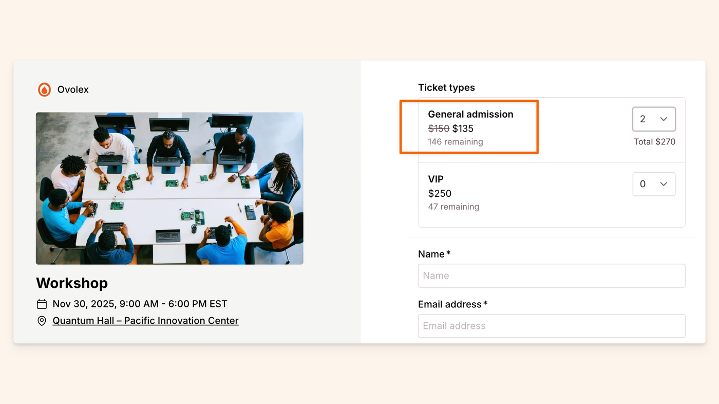 Applied bulk discount