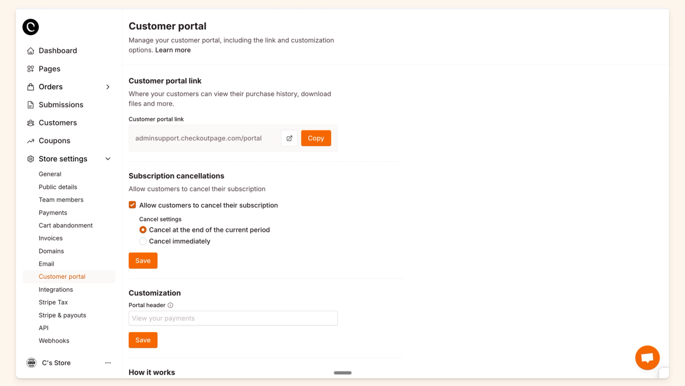 Customer portal