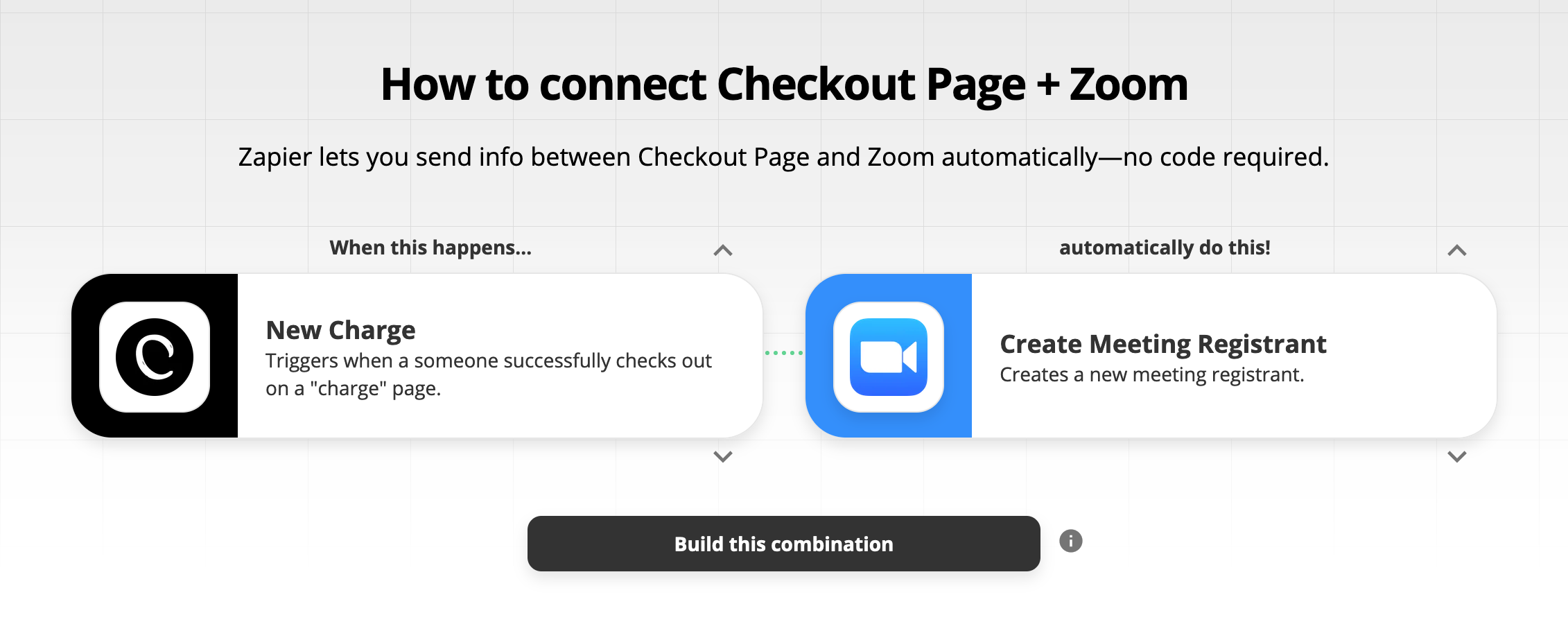 Invite customers to a Zoom meeting after payment - Checkout Page