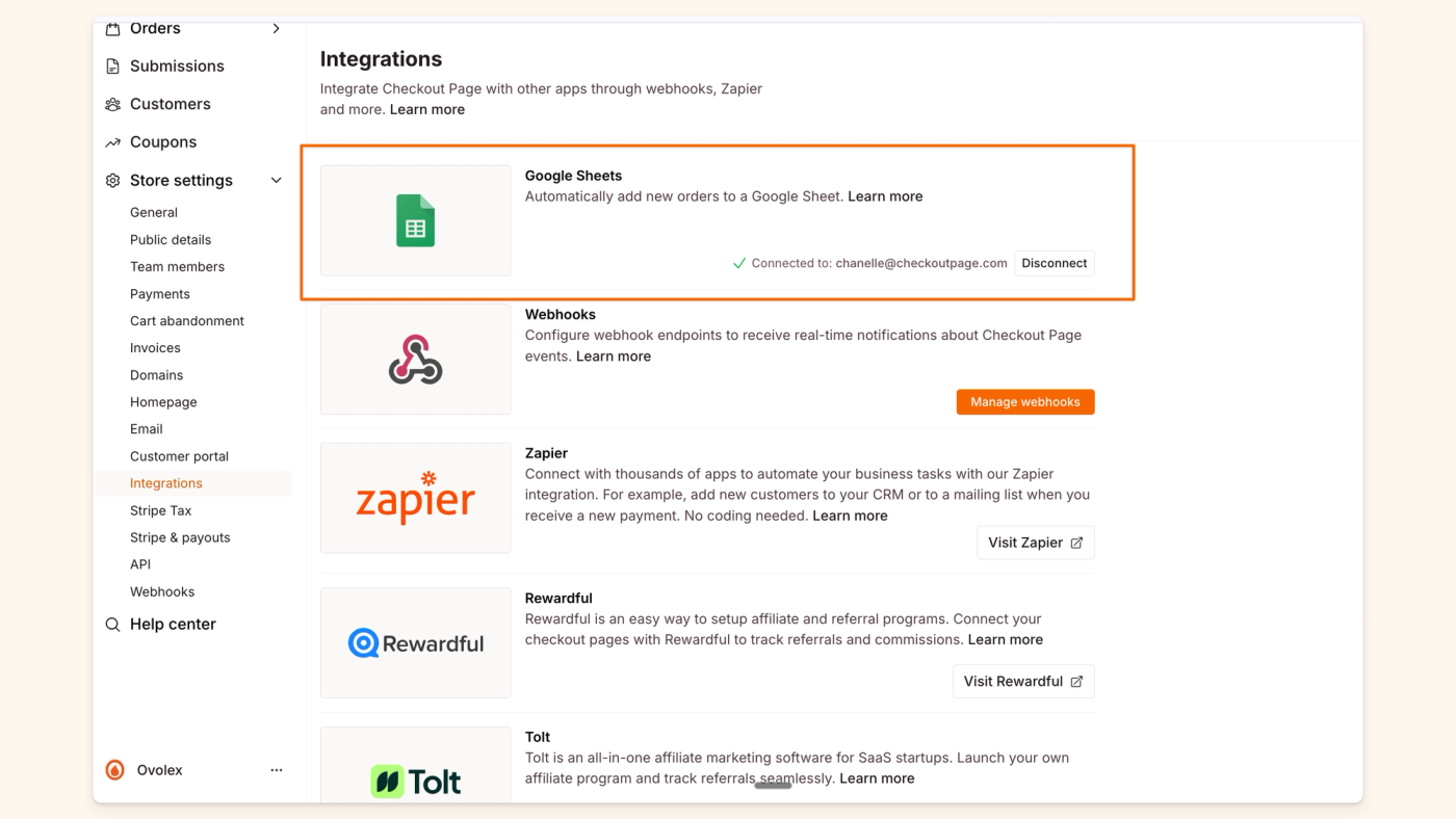 Connect to Google Sheets