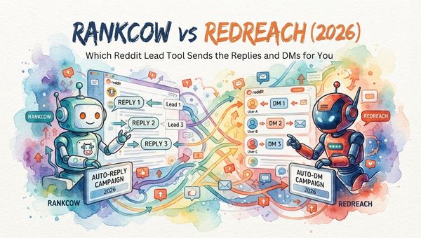 Rankcow vs Redreach (2026): Which Reddit Lead Tool Sends the Replies and DMs for You