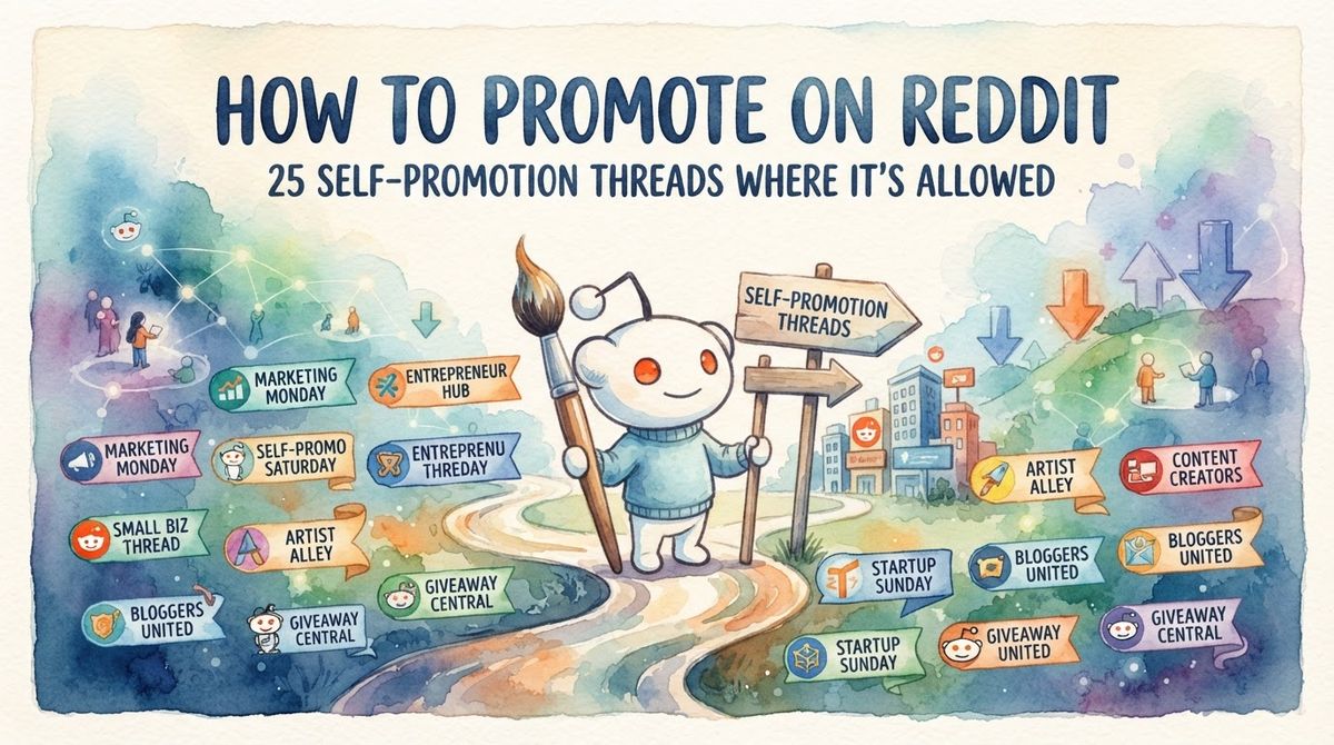 How to Promote on Reddit: 25 Self-Promotion Threads Where It's Allowed