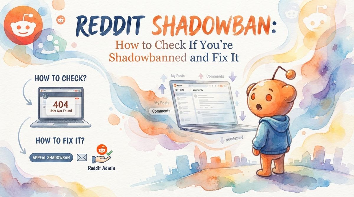 Reddit Shadowban: How to Check If You're Shadowbanned and Fix It