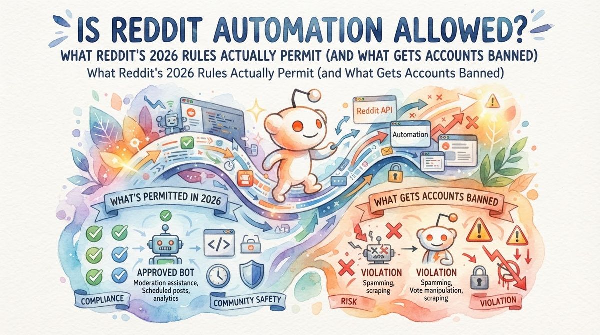 Is Reddit Automation Allowed? What Reddit's 2026 Rules Actually Permit (and What Gets Accounts Banned)