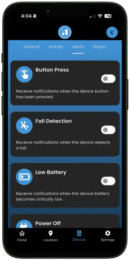 Set Alert Notification