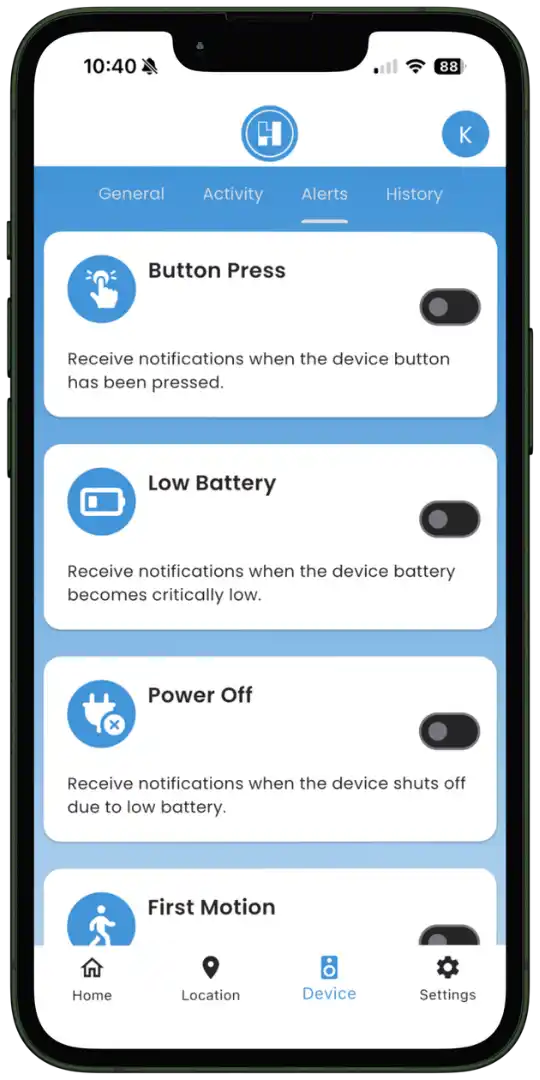 Set Alert Notification