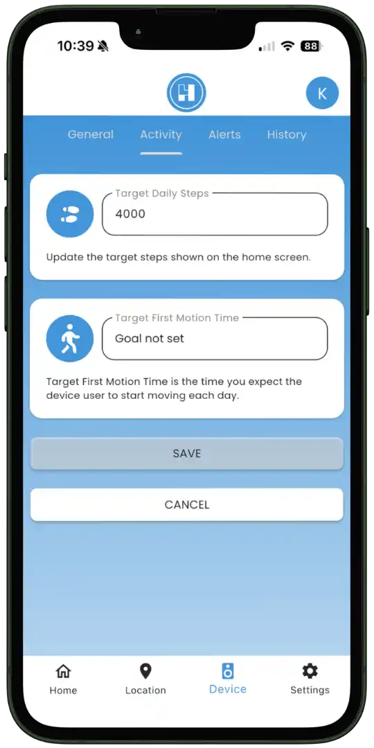 Set Activity Target